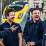 Apprentices at the depot.