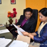 Mr. & Mrs. Chatterjee during a meeting at Office