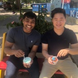 Taking some time to cool down... Ice cream with the interns!