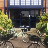 Colleagues enjoying our Elephant Bikes on a nice sunny day.