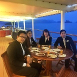 Barbeque dinner onboard