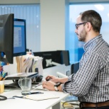 Standing desks and open office environment